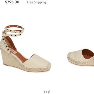 Valentino Rockstud Espadrille wedge